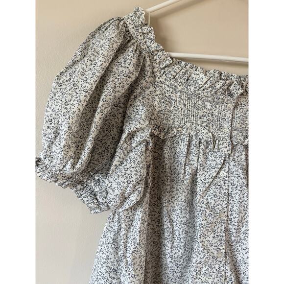 DOEN Farley Top in Cream Cottage Floral Print S - Picture 5 of 10